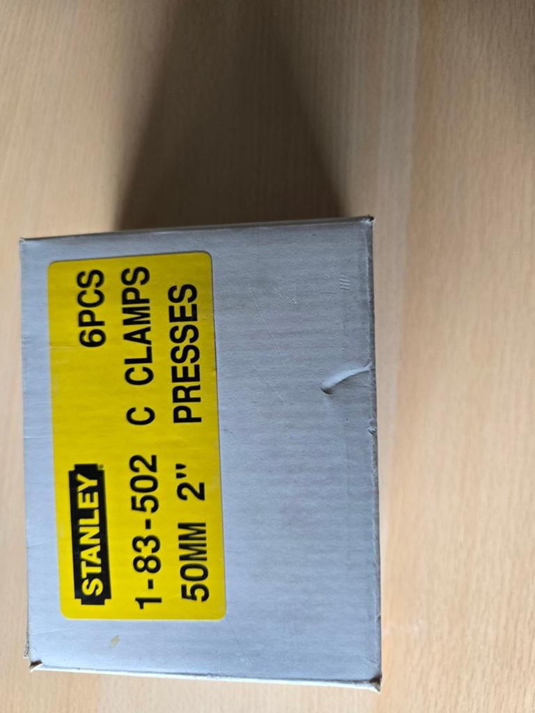 3x Nieuwe Stanley C-klemmen 50mm (2 inch) - Ongebruikt, Doe-het-zelf en Verbouw, Gereedschap | Handgereedschap, Ophalen of Verzenden
