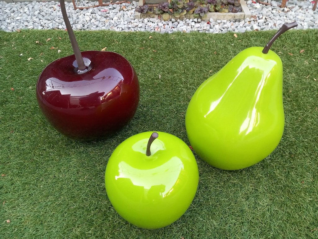 3x sierfruit in glaslook, Kunststof, Ophalen, Zo goed als nieuw