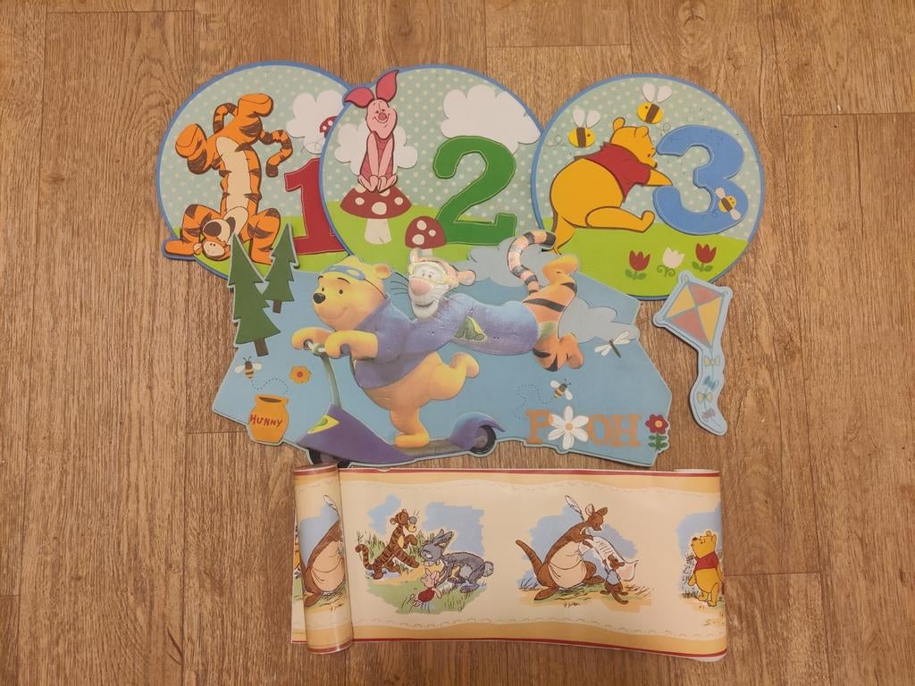 Muurstickers van Winnie the Pooh + behang, Ophalen, Winnie de Poeh of vrienden