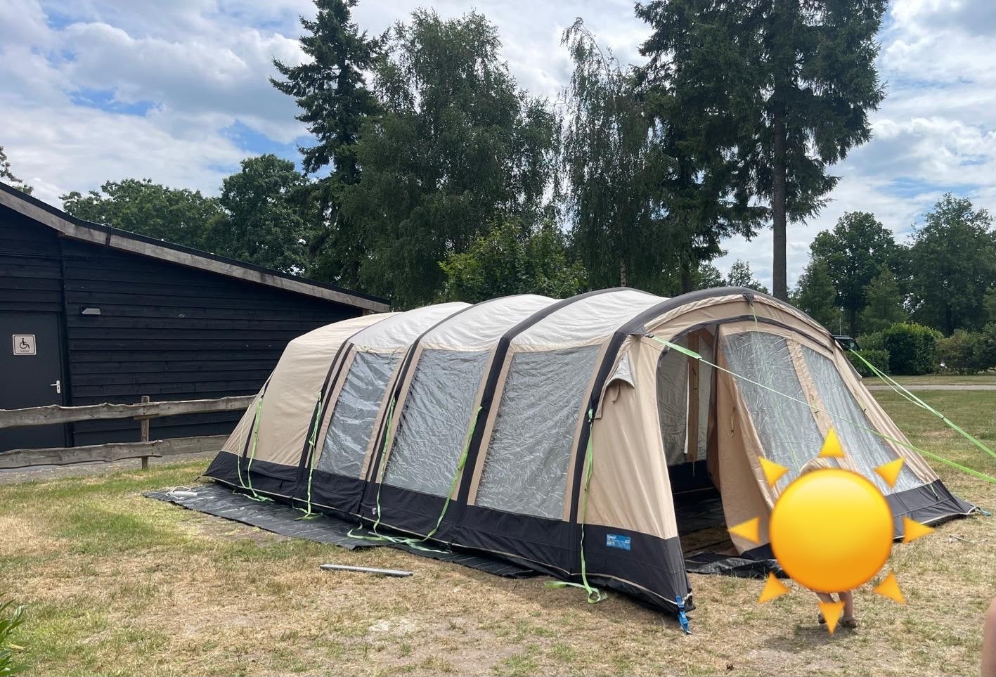 Kampa Croyde 6 Classic Air - Luxe 6-persoons air tent, Caravans en Kamperen, Tenten, Ophalen, Zo goed als nieuw, Tot en met 6