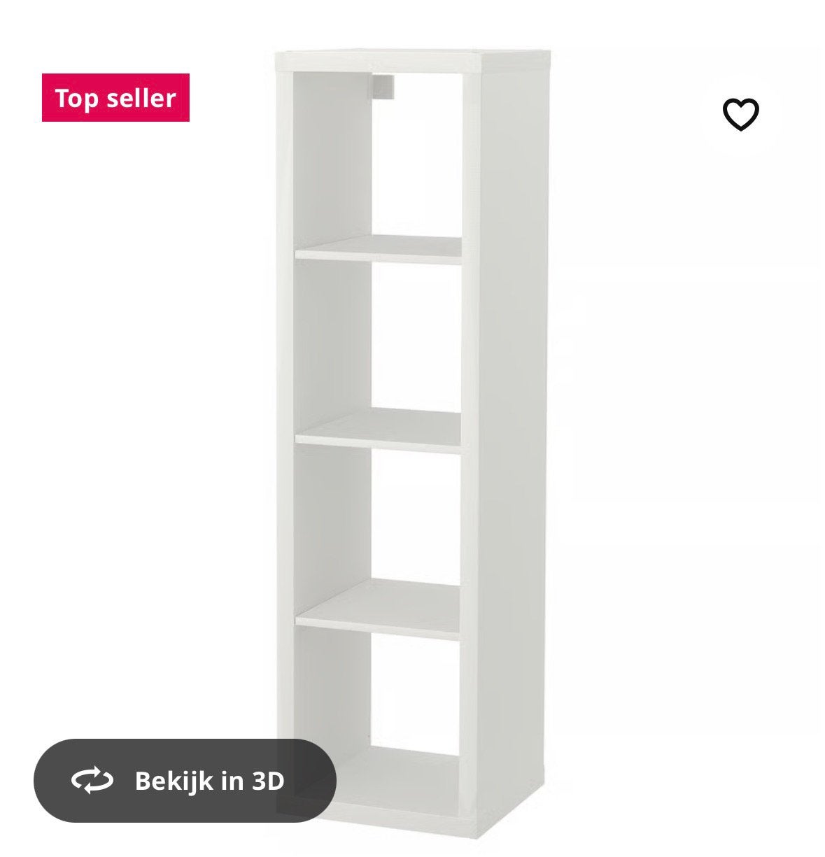 KALLAX Open kast wit, Ophalen, 50 tot 100 cm, Zo goed als nieuw, Minder dan 100 cm