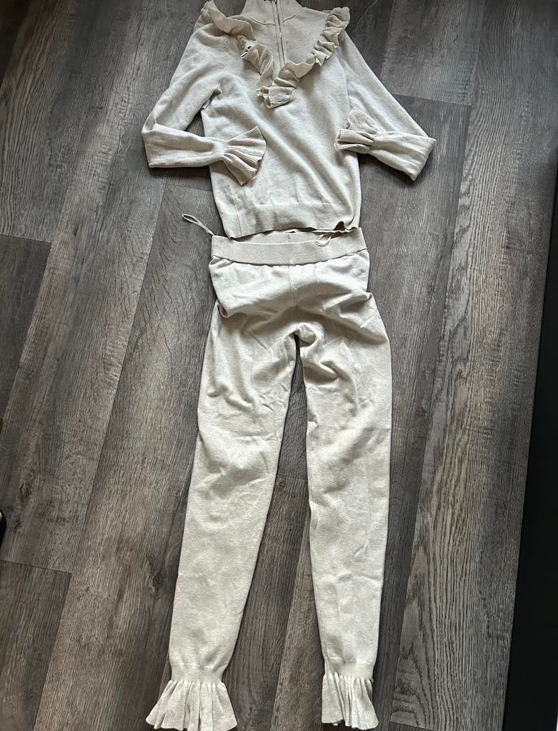 Reinders beige set, maat S, Ophalen of Verzenden, Zo goed als nieuw, Beige