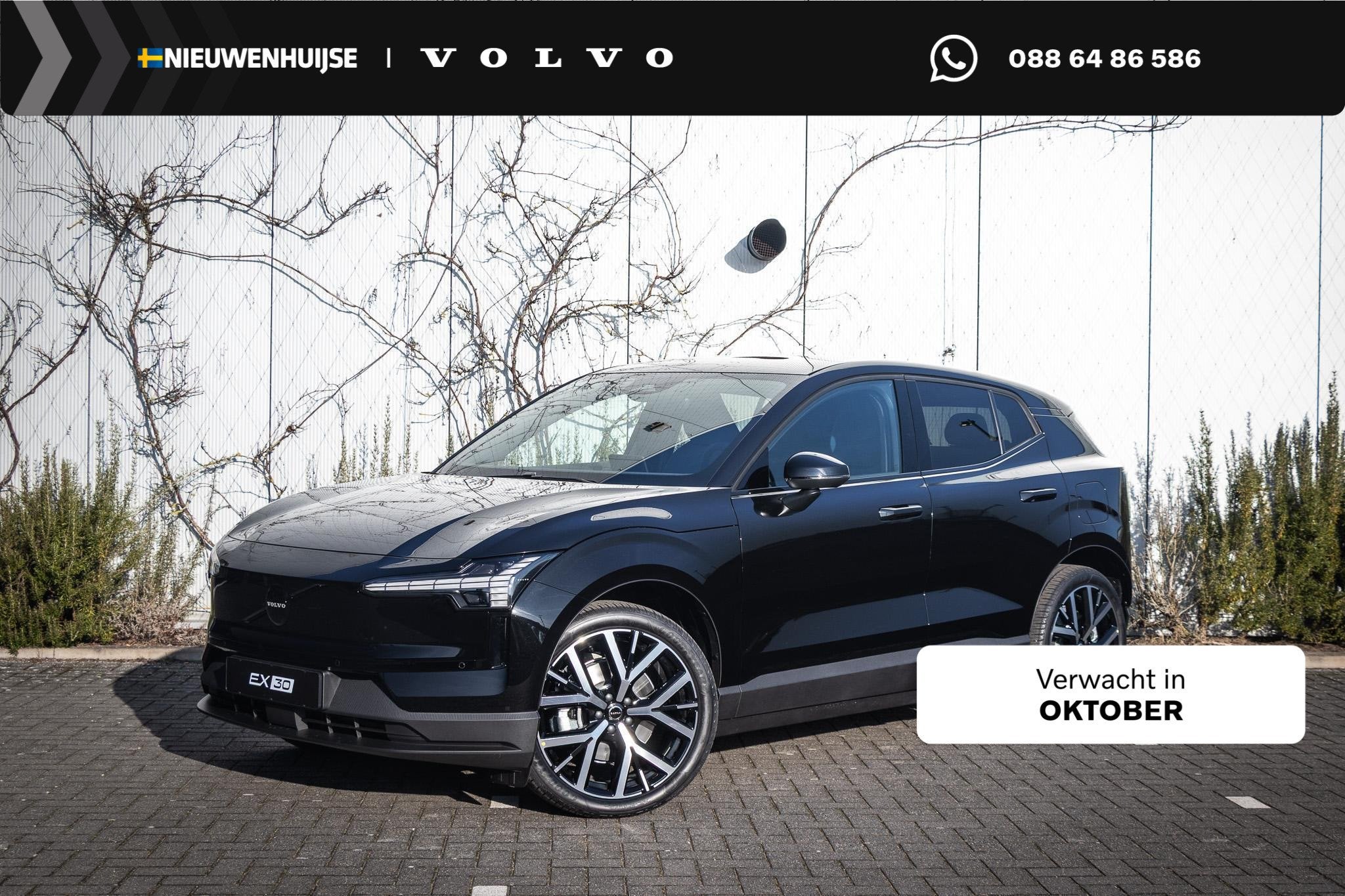 Volvo EX30 P5 Long Range Plus Black Edition Europa 69 kWh |, Auto's, Automaat, Achterwielaandrijving, Zwart, Zwart