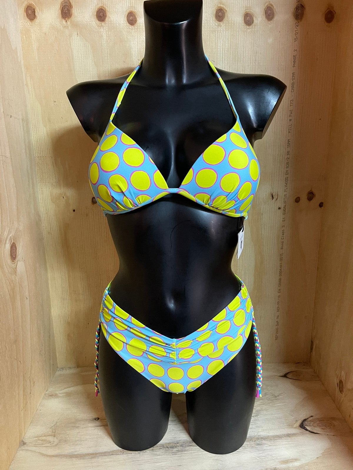 Twinset halter bikini maat 75c slip 38 st pois grande, Verzenden, Nieuw, Meerkleurig, Bikini