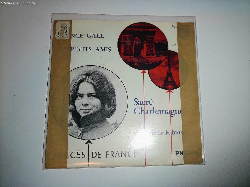 France Gall - Sacre Charlemagne, Gebruikt, Fotohoes, 7 inch, Single