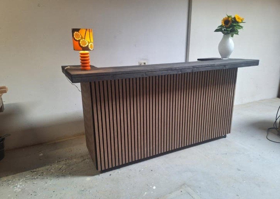 AANBIEDING Balie bar akoestische panelen steigerhout douglas, Ophalen of Verzenden, Nieuw