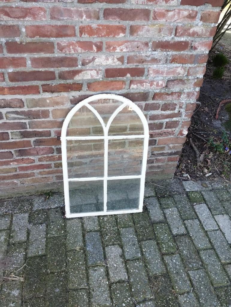 Gietijzeren stalraam met glas - 49x77 cm, Ophalen