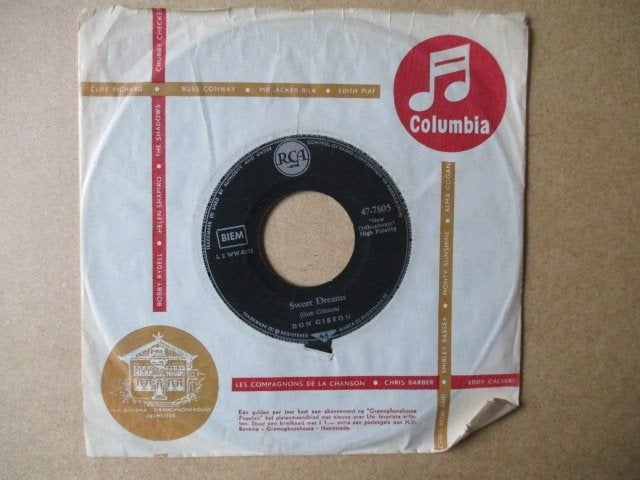 s2369 don gibson - sweet dreams, Cd's en Dvd's, Ophalen, Gebruikt, 7 inch, Overige genres
