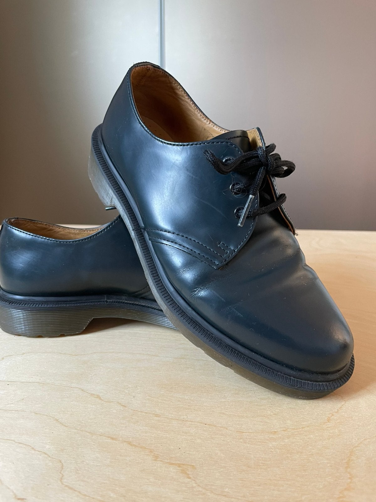 Dr. martens laag olieblauw maat 39, Ophalen of Verzenden, Zo goed als nieuw, Zwart, Boots