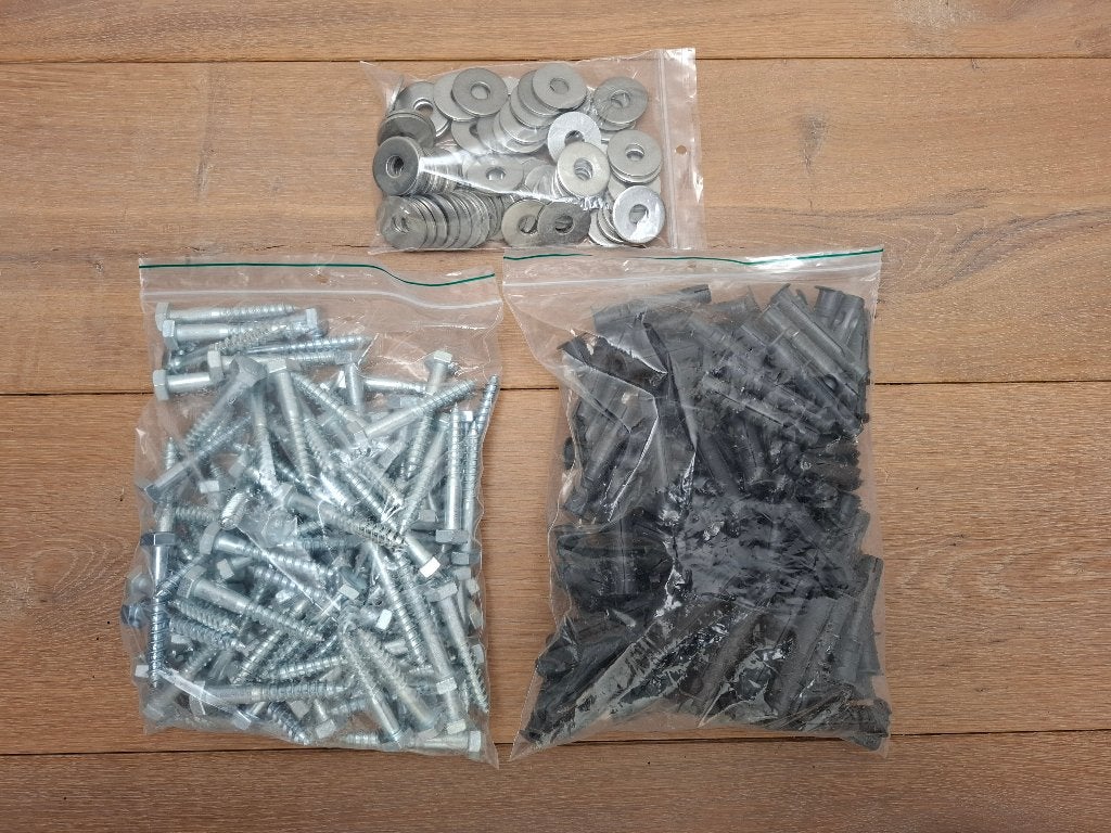 Plug Wurth SharkPro + Houtdraadbout 12MM/70MM - 100x - NIEUW, Verzenden, Nieuw, 50 tot 100 mm, Schroeven