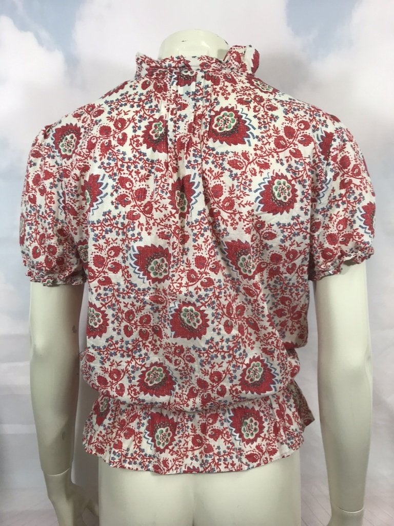 Lauren, Ralph Lauren gebloemde blouse maat M (3C5), Tweedehands verkoop, Ophalen of Verzenden, Tweedehands verkoop, Maat 38/40 (M)