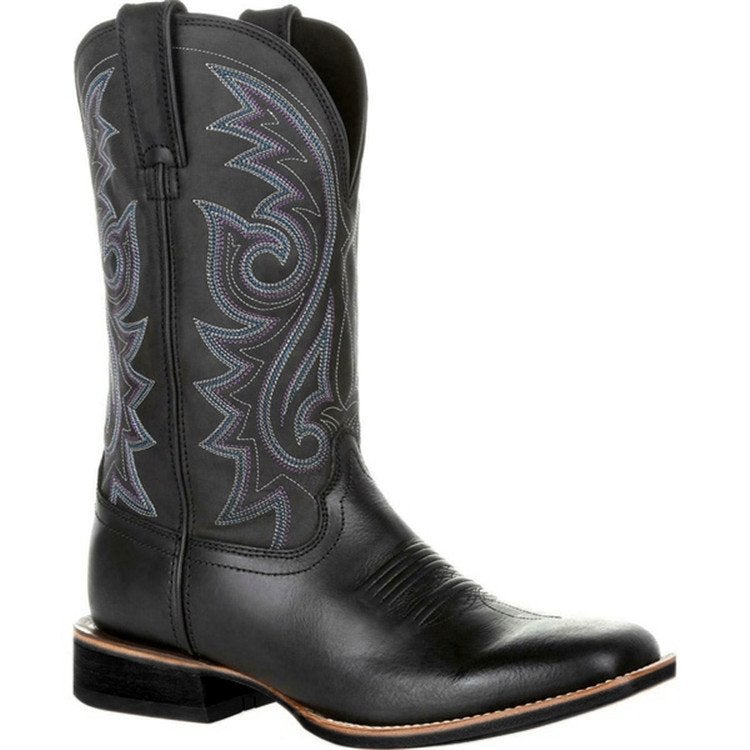 Zwarte heren kunstleren cowboy laarzen / mannen schoenen, Verzenden, Nieuw, Zwart, Boots