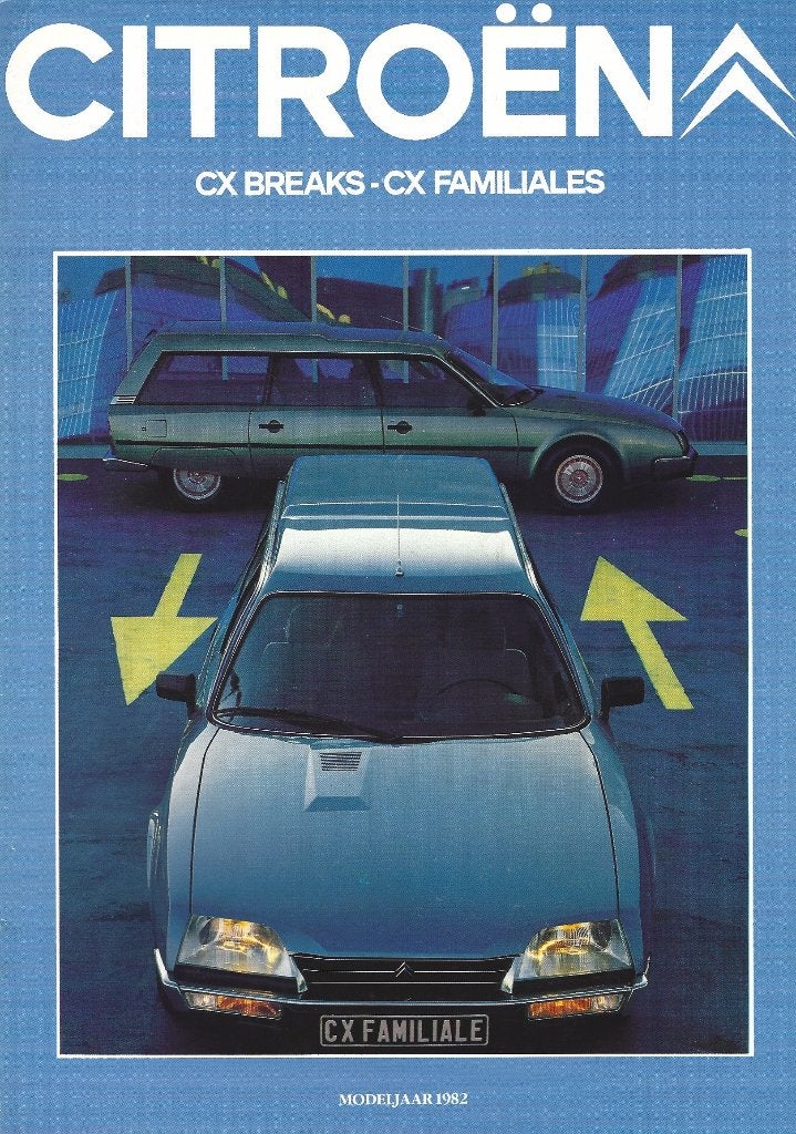 Folder Citroen CX Break en Familiale 1981, Boeken, Auto's | Folders en Tijdschriften, Gelezen, Citroën, Ophalen of Verzenden