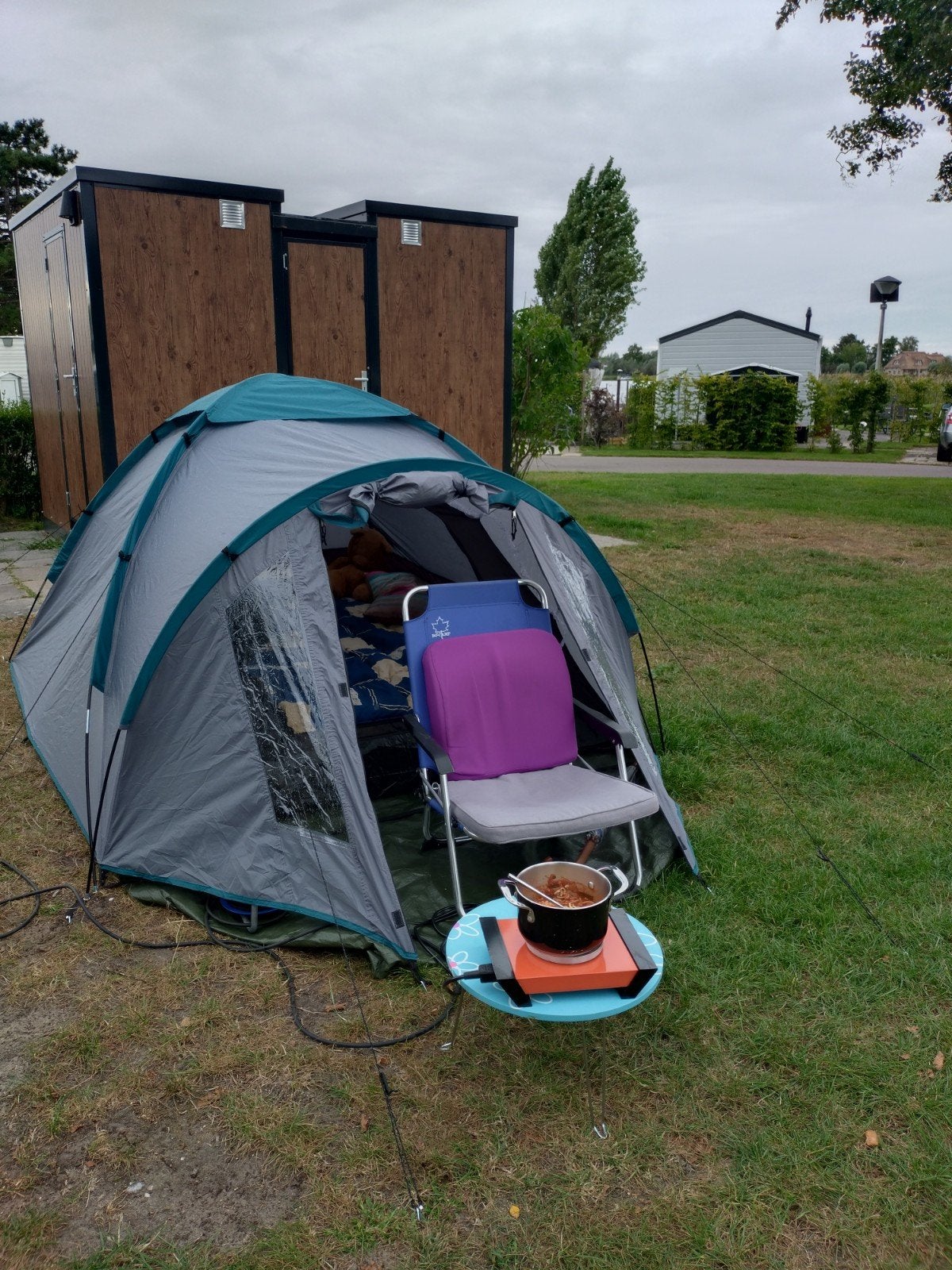 Bijna nieuwe koepeltent, Caravans en Kamperen, Ophalen, Zo goed als nieuw