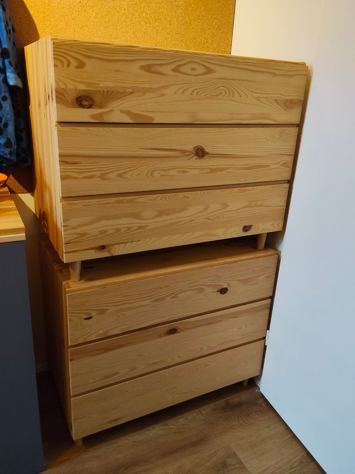 2 IKEA Ivar ladekastjes van grenenhout, Ophalen, Minder dan 50 cm, Gebruikt, 3 of 4 laden