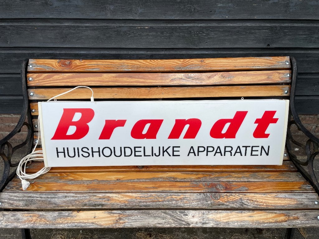 Oude reclame lichtbak Brandt, Ophalen, Gebruikt, Lichtbak of (neon) lamp