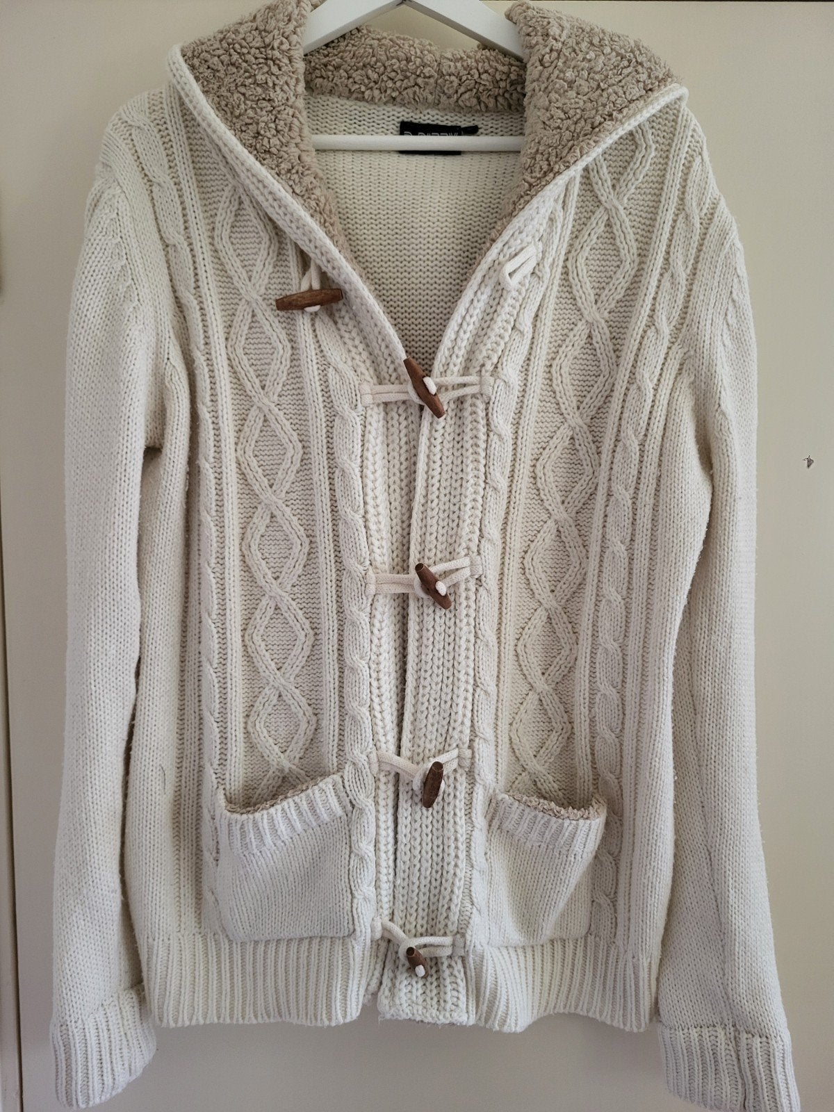 Vest houtje touwtje L, Verzenden, Maat 42/44 (L), Gedragen, Wit