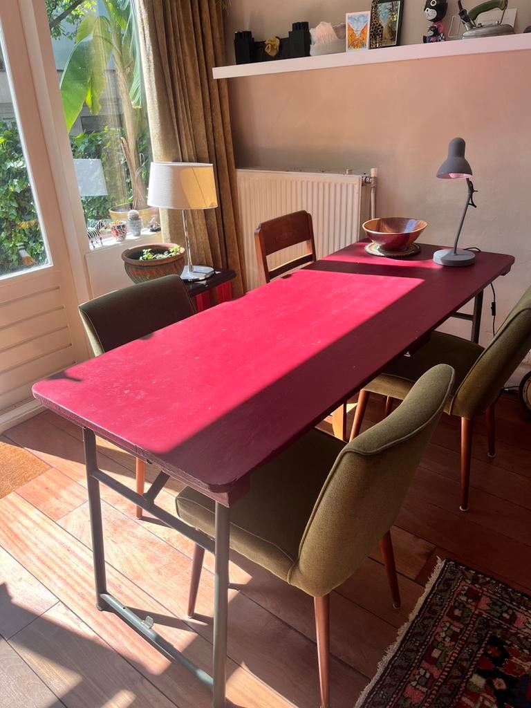 Bier tafel leger vintage, Gebruikt, 50 tot 100 cm, 150 tot 200 cm, Vier personen