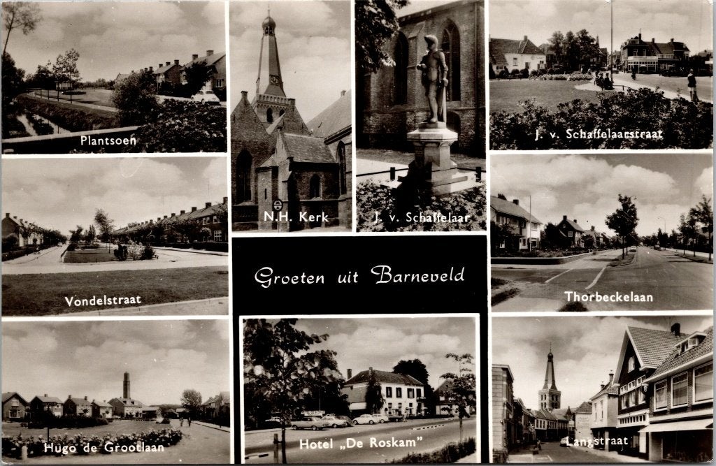 Barneveld groetjes uit - 8 ansichtkaarten, Verzamelen, Ansichtkaarten | Nederland, Gelopen, Gelderland, 1960 tot 1980, Verzenden