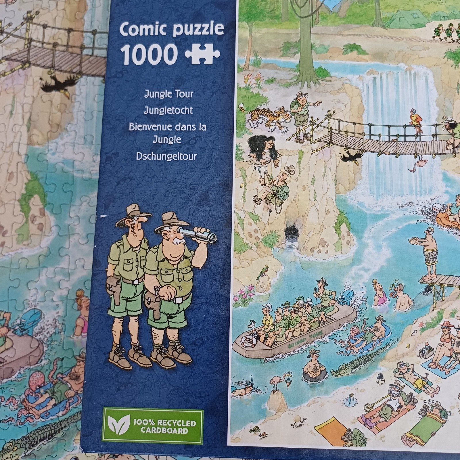 Jan van Haasteren puzzel JUNGLE TOUR 1000 stukjes, Ophalen, 500 t/m 1500 stukjes, Gebruikt, Legpuzzel