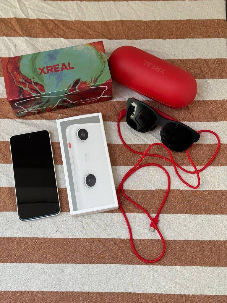 XREAL Air 2 + Beam Pro 8GB/256GB set, Spelcomputers en Games, Virtual Reality, Ophalen of Verzenden, Gebruikt, VR-bril, Overige platformen