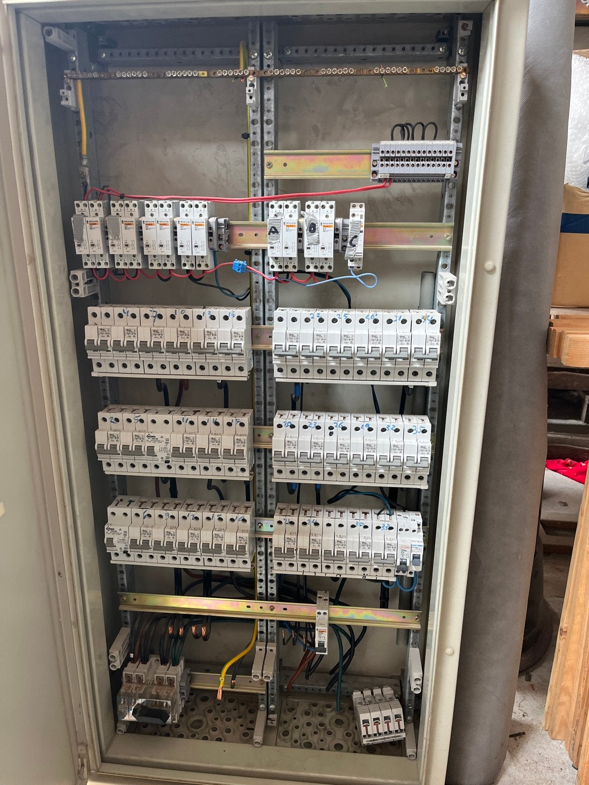 Grote verdeelkast met diverse installatieautomaten, Ophalen of Verzenden, Gebruikt, Overige merken, Groepenkast
