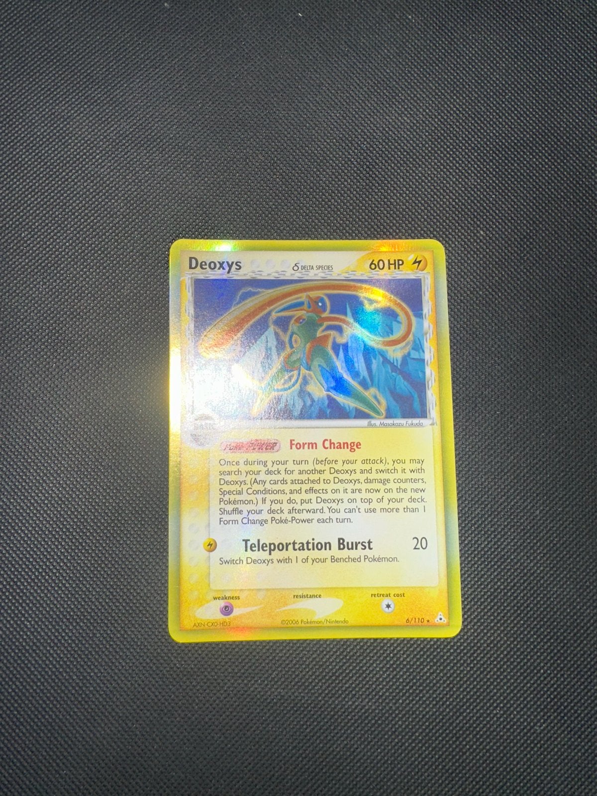 Deoxys 6/110 reverse holo, Hobby en Vrije tijd, Verzamelkaartspellen | Pokémon, Verzenden, Zo goed als nieuw, Losse kaart, Foil