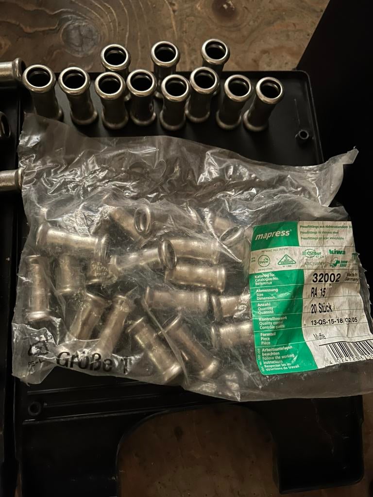 Mapress RVS Sok 15mm, Minder dan 20 mm, Overige typen, Nieuw, Ophalen of Verzenden