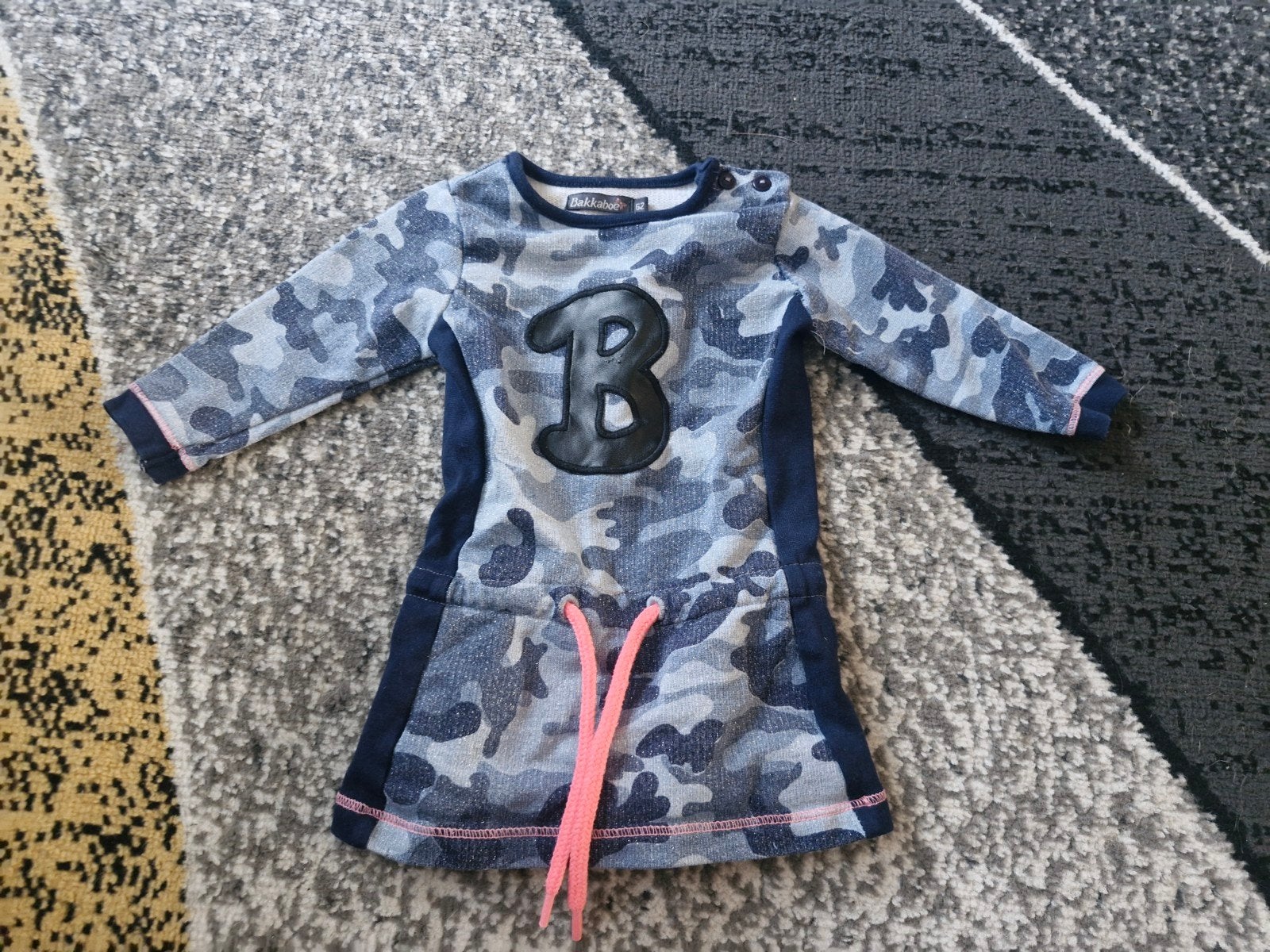 Blauw leger jurkje maat 62, Meisje, Jurkje of Rokje, Onbekend, Ophalen of Verzenden