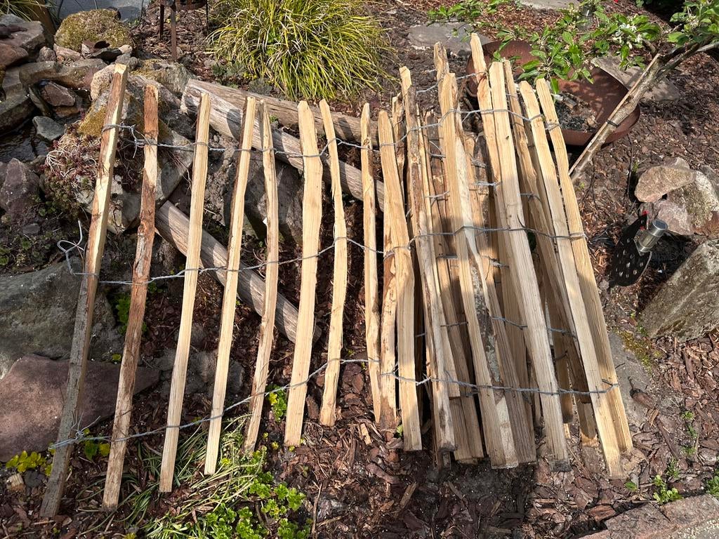 Zgan schapenhek 5 meter lang, 1 meter hoog, Ophalen of Verzenden, Zo goed als nieuw, Hout, Tuinhek
