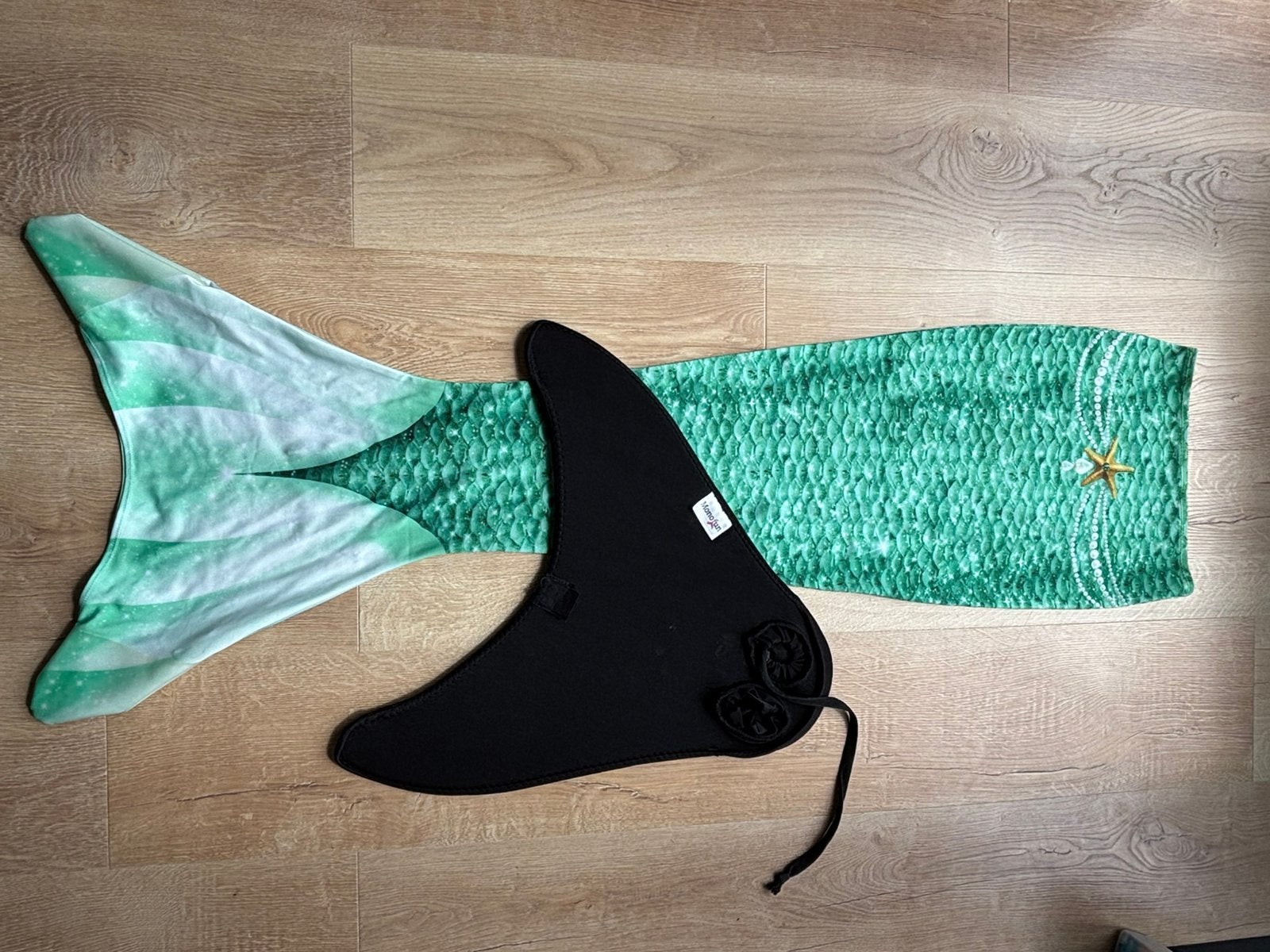 Zeemeerminnen staart met monofin - Maat 10, Ophalen, Zo goed als nieuw, Groen, Overige typen