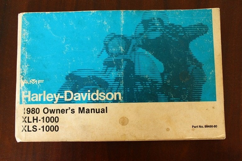 Harley Davidson XLH XLS 1000 1980 motorcycle owner's manual, Motoren, Handleidingen en Instructieboekjes, Ophalen of Verzenden
