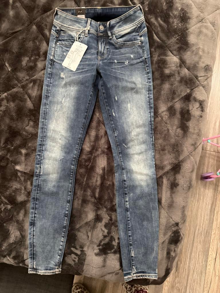 G-Star RAW Lynn Mid Skinny Jeans W27 L32 - Nieuw met kaartje, Ophalen of Verzenden, Nieuw, Blauw, W27 (confectie 34) of kleiner