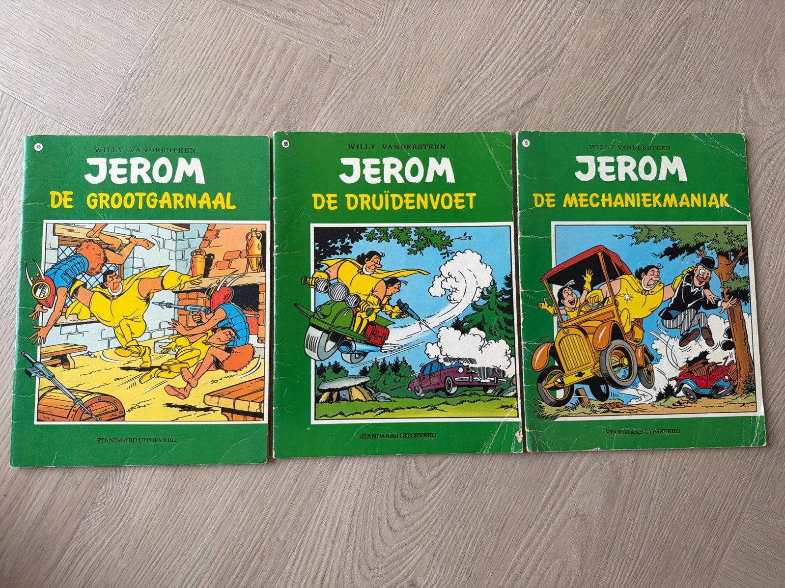 Jerom stripboeken - De Grootgarnaal, De Druïdenvoet, De Mech, Meerdere stripboeken, Ophalen of Verzenden, Gelezen