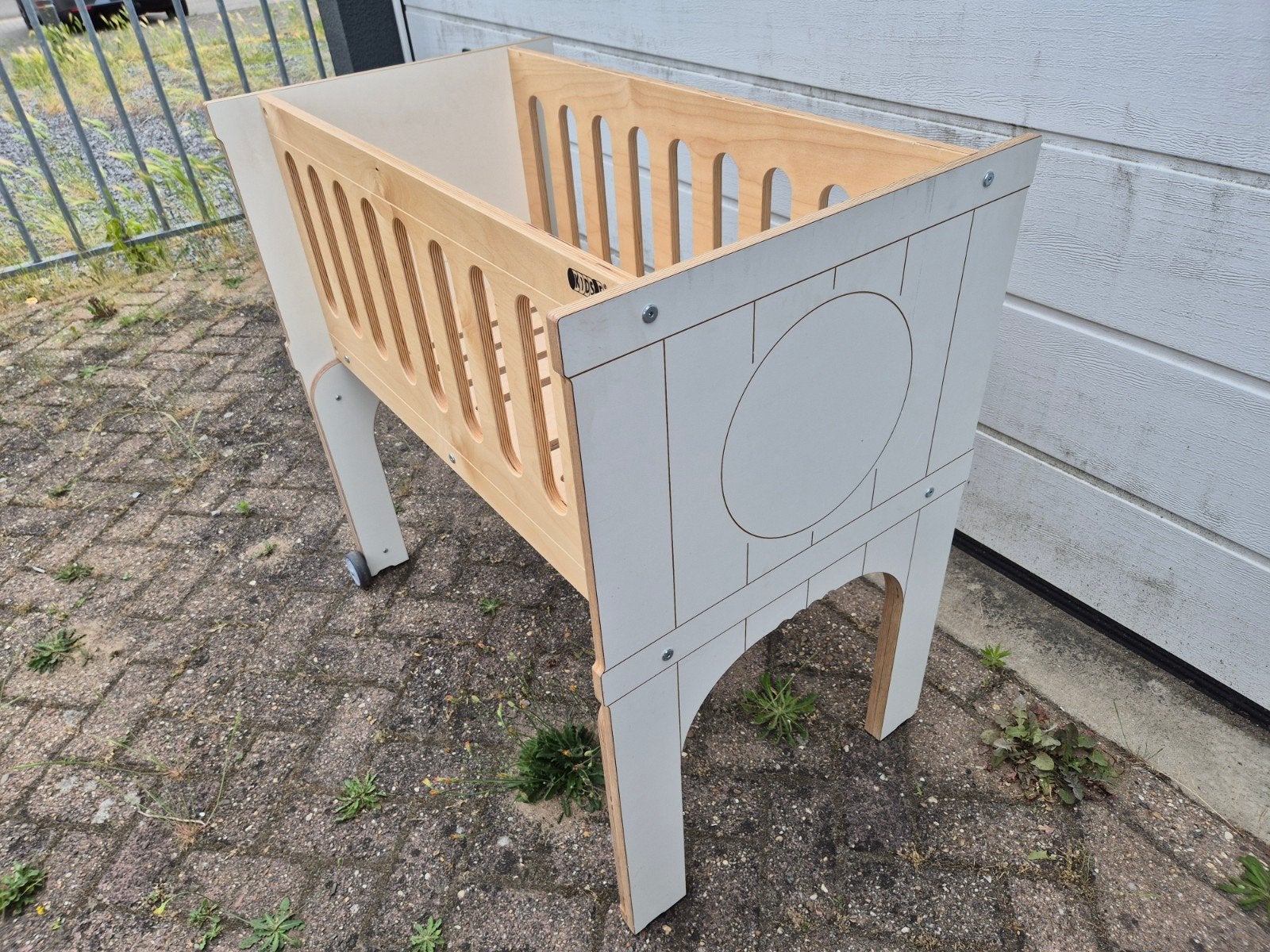 KidsF Wieg/Co-sleeper - Hout en Wit, Ophalen, Zo goed als nieuw, Wieg