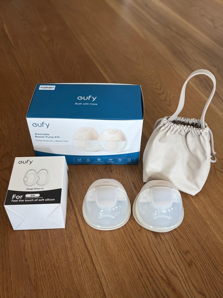 Eufy E10 handsfree borstkolf met extra flenzen, Ophalen of Verzenden, Zo goed als nieuw
