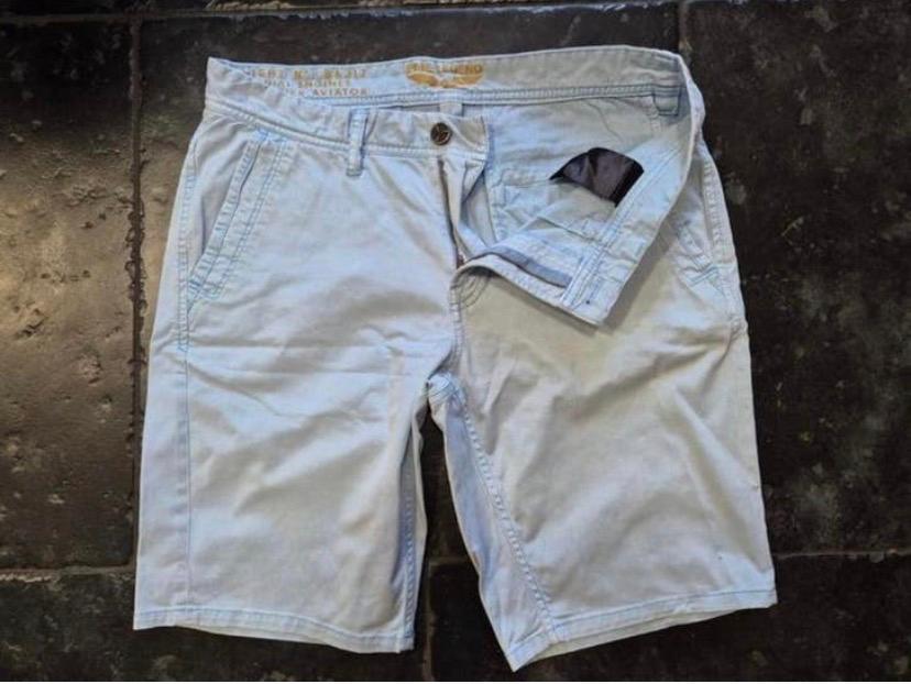 Pme legend Pall Mall korte chino broek jeans W32, Blauw, ., W32 (confectie 46) of kleiner, Ophalen of Verzenden