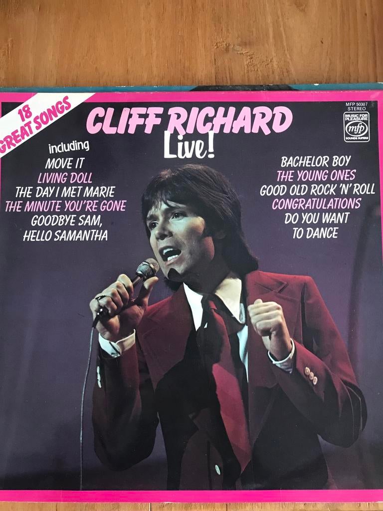 Vinyl Lp Cliff Richard Live, Ophalen of Verzenden, Zo goed als nieuw, 12 inch