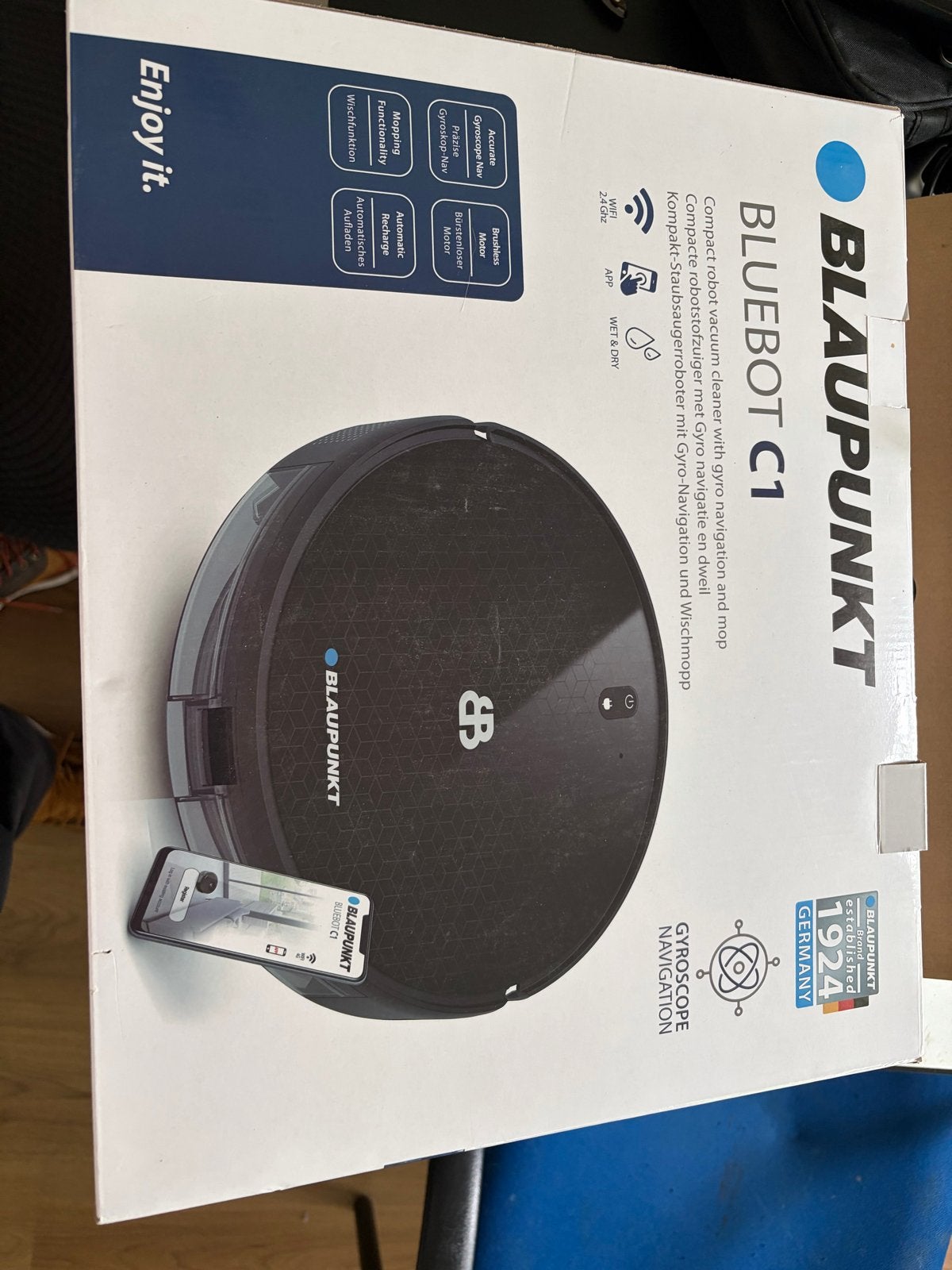 Blaupunkt BLUEBOT C1 Robotstofzuiger met dweilfunctie, Overige merken, Gebruikt, Ophalen of Verzenden, Robotstofzuiger