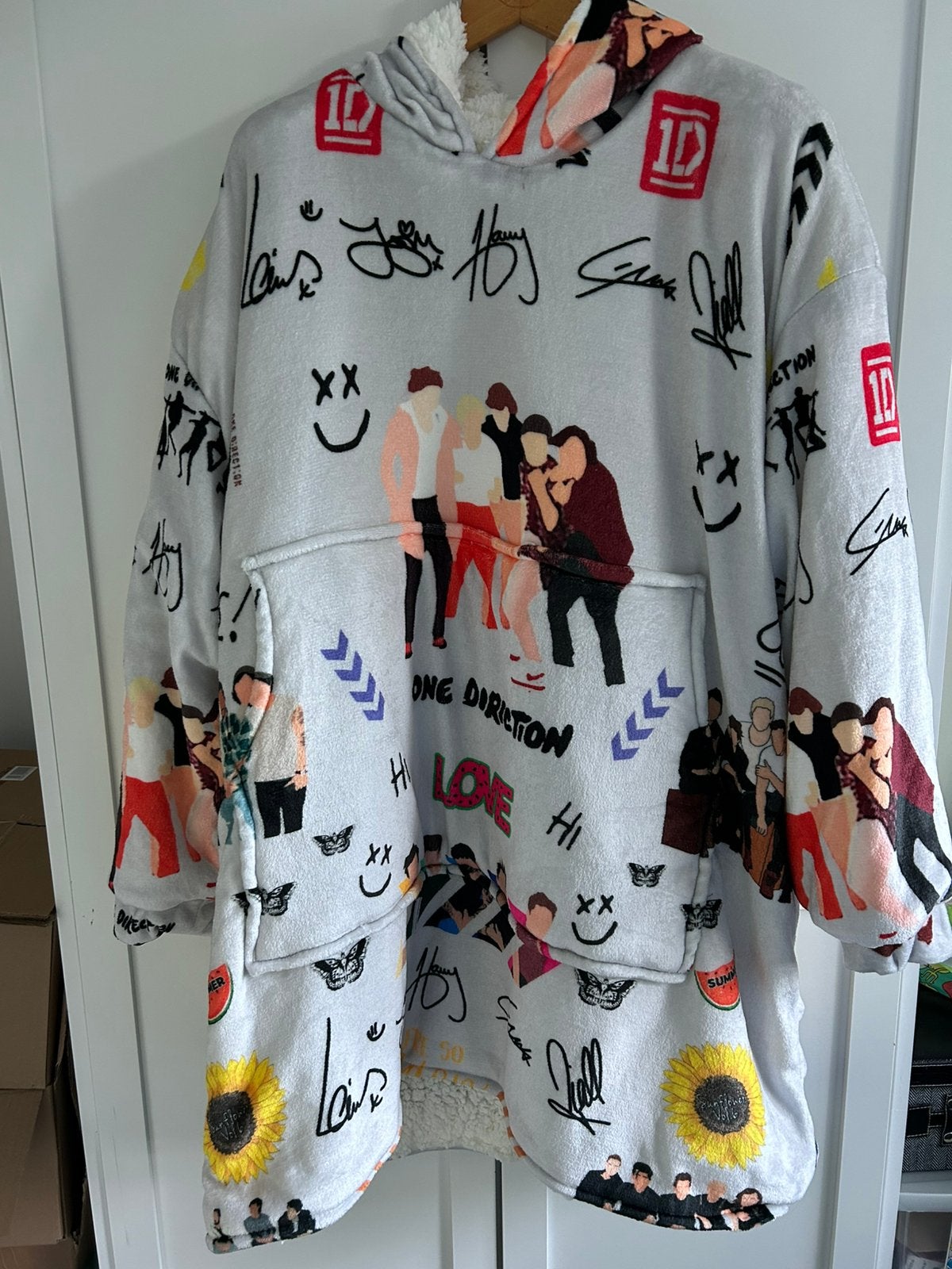 Supermooie deken hoodie One Direction Harry Styles, Verzenden, Zo goed als nieuw, Kleding