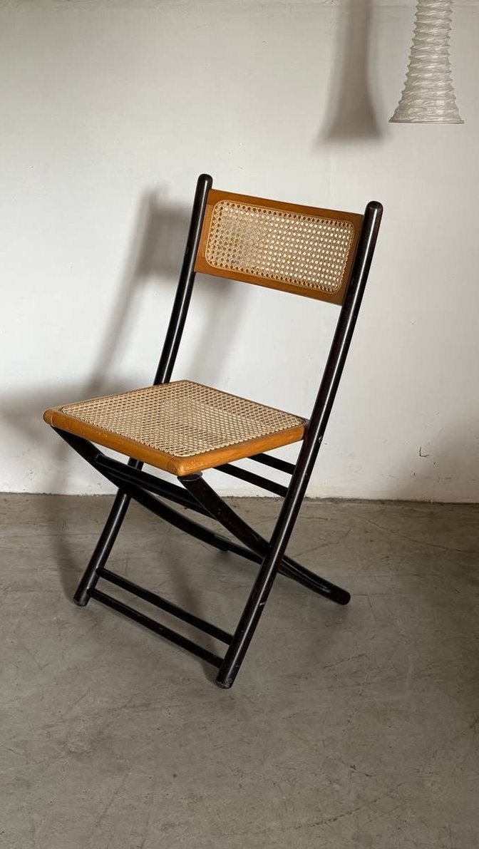 Vintage stoel, Ophalen, Zwart, Hout, Eén