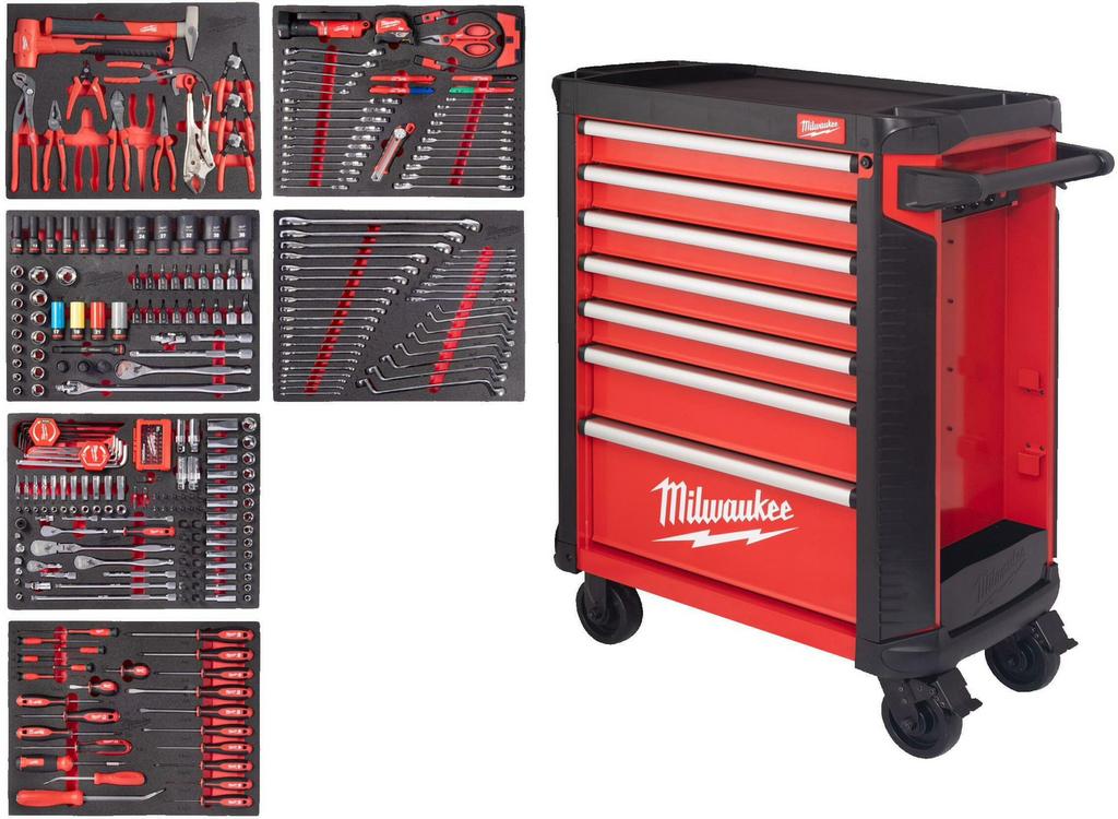 MILWAUKEE TOOLGUARD Gereedschapswagen – COMPLEET 337-DELIG, Nieuw, Ophalen of Verzenden, Mduinkerken@jaritechniek.nl, Equipmentland