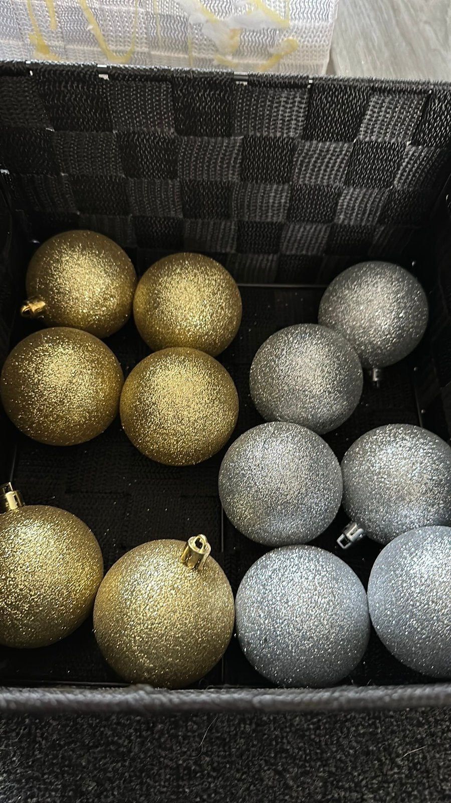 Laatste‼️12 goud/zilver glitter kerstballen te koop nieuw‼️, Diversen, Ophalen of Verzenden, Nieuw