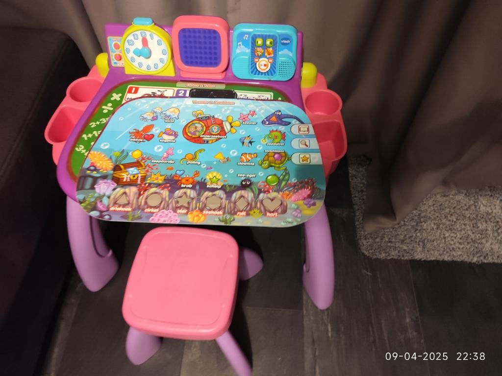 VTech Magisch Bureau 3-in-1 met krukje, Ophalen of Verzenden, Zo goed als nieuw, Taal en Lezen, Met licht