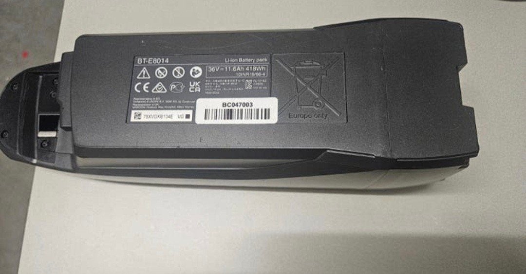Shimano BT-E8014 E-bike accu 36v 11.6ah 418wh, Ophalen of Verzenden, Gebruikt
