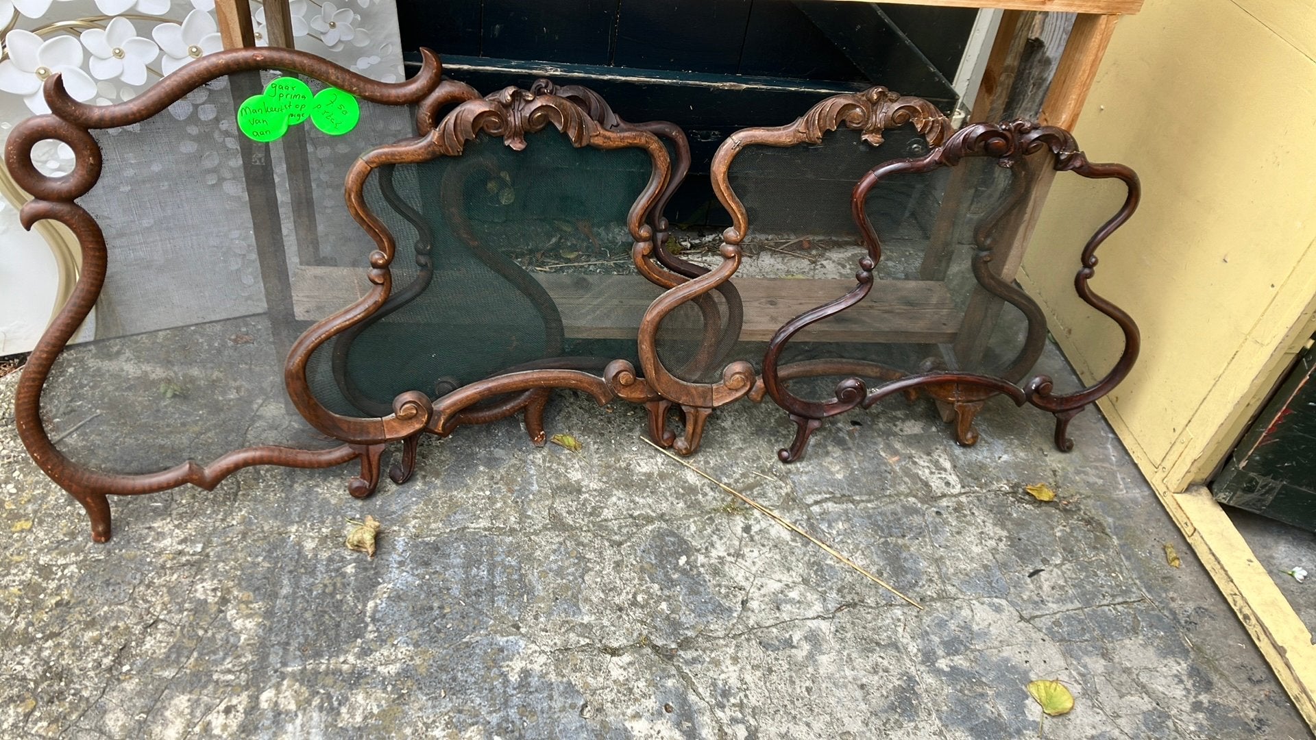 5 brocante raamhor raamhorren hout los 7,50 per stuk, Antiek en Kunst, Ophalen of Verzenden