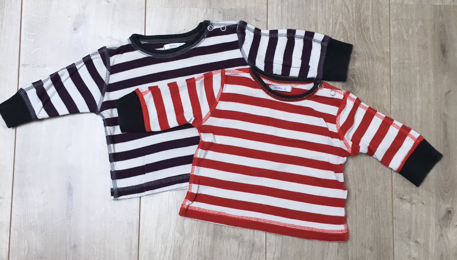 Baby shirtje gestreept maat 62 Hema, Kinderen en Baby's, Babykleding | Maat 62, Ophalen of Verzenden, Zo goed als nieuw, Jongetje
