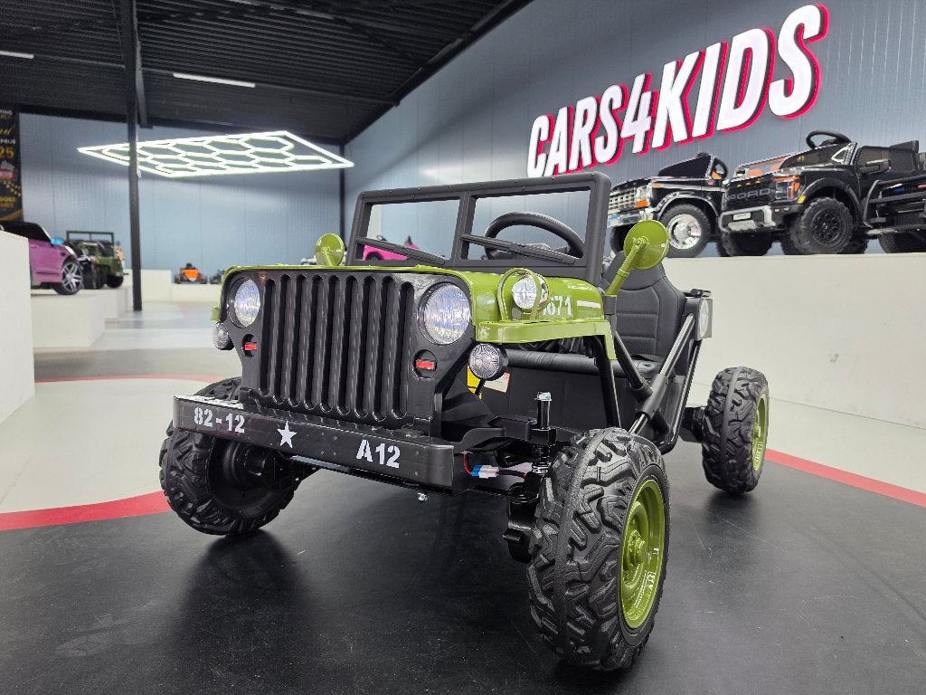 Army Ranger Kinder Buggy - 24 volt - 2 pers. leren zit - RC, Ophalen of Verzenden, Nieuw, Afstandsbediening