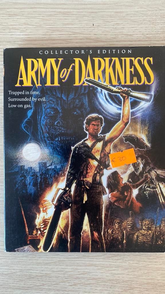 Army of darkness blu ray met slipcover 3 discs, Ophalen of Verzenden, Zo goed als nieuw, Horror