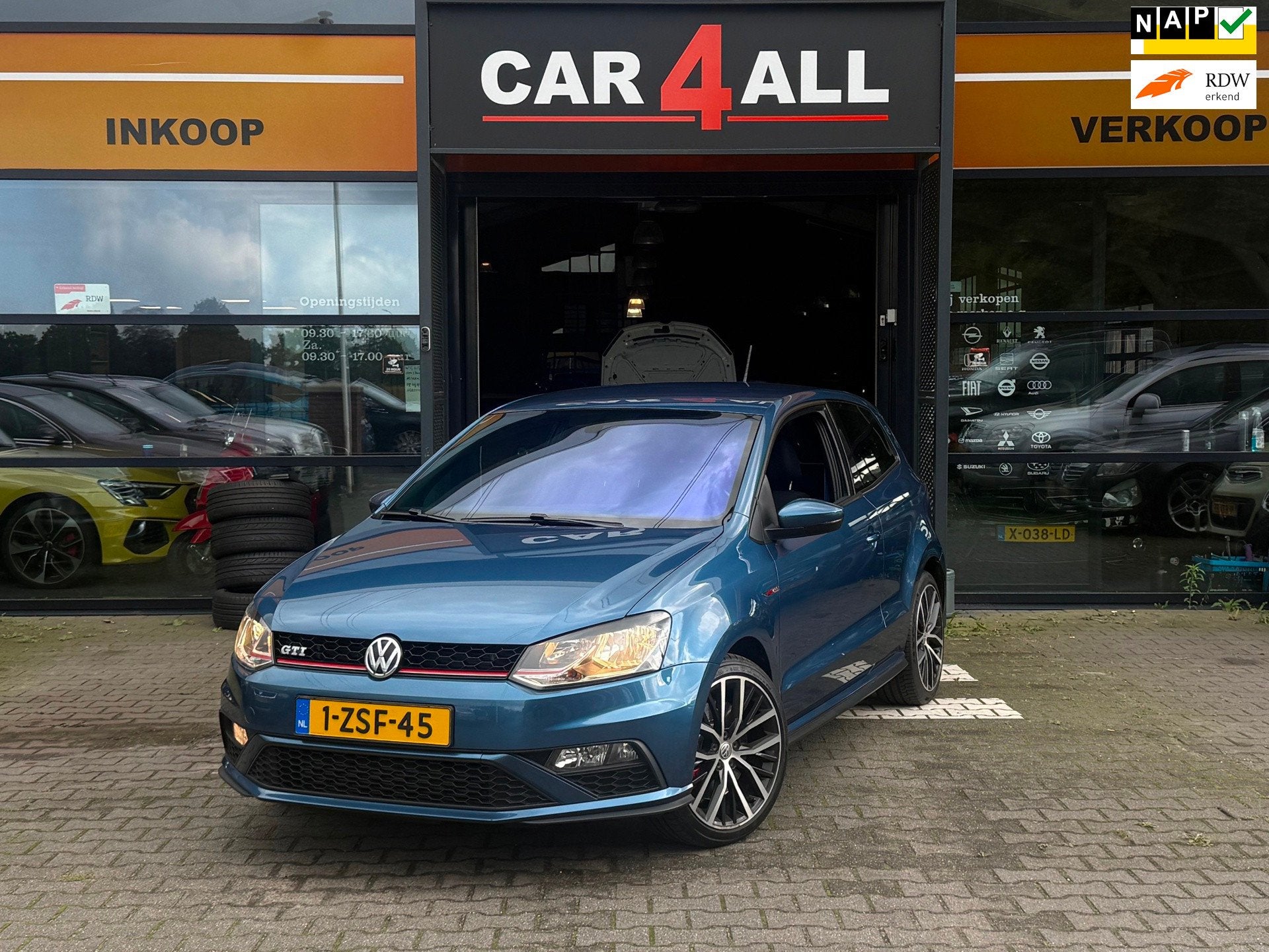 Volkswagen Polo 1.8 TSI GTI NAP/DEALERONDERHOUDEN/DSG/UNIEK!, Auto's, Dealer onderhouden, Stof, Gebruikt, Blauw